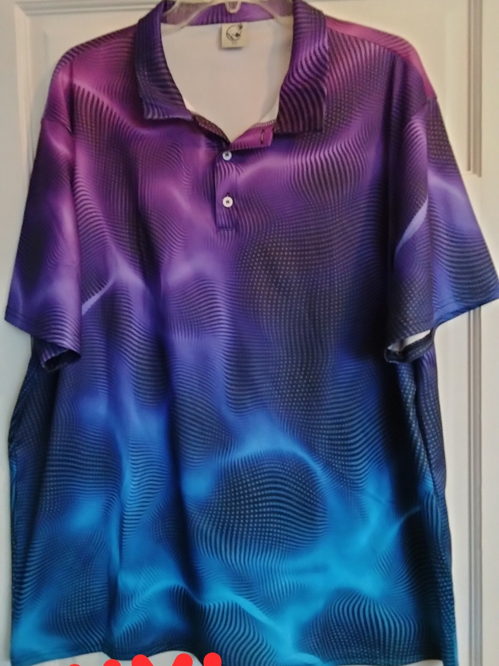 Hardaddy Men's Gradient Purple & Blue Polo Shirt